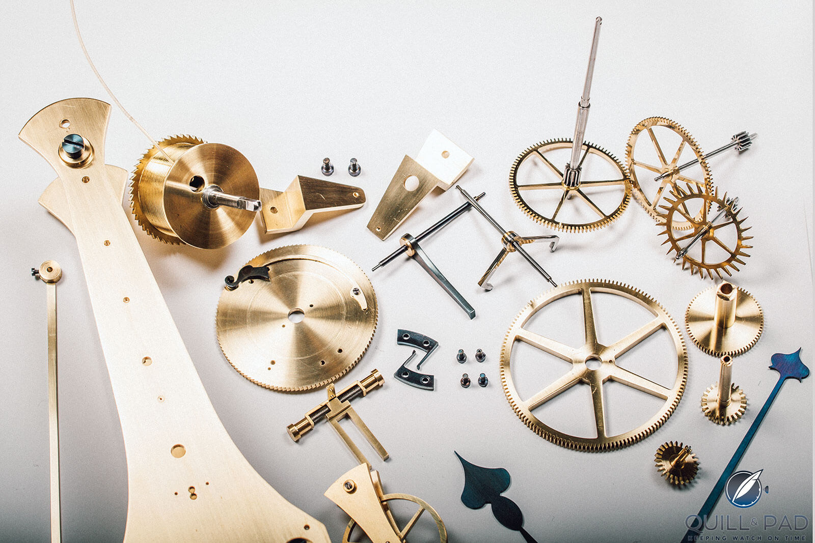 Just a few of the components in Tyler John Davies's Equilibrium clock