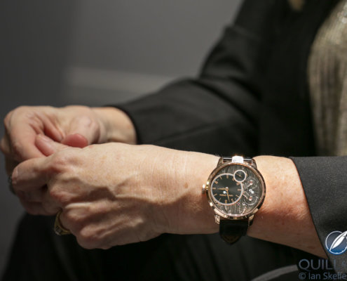 Armin Strom Pure Resonance Fire on the wrist