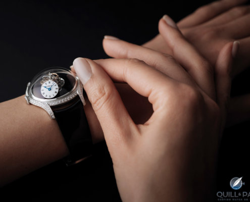 MB&F Legacy Machine FlyingT Black Lacquer on the wrist