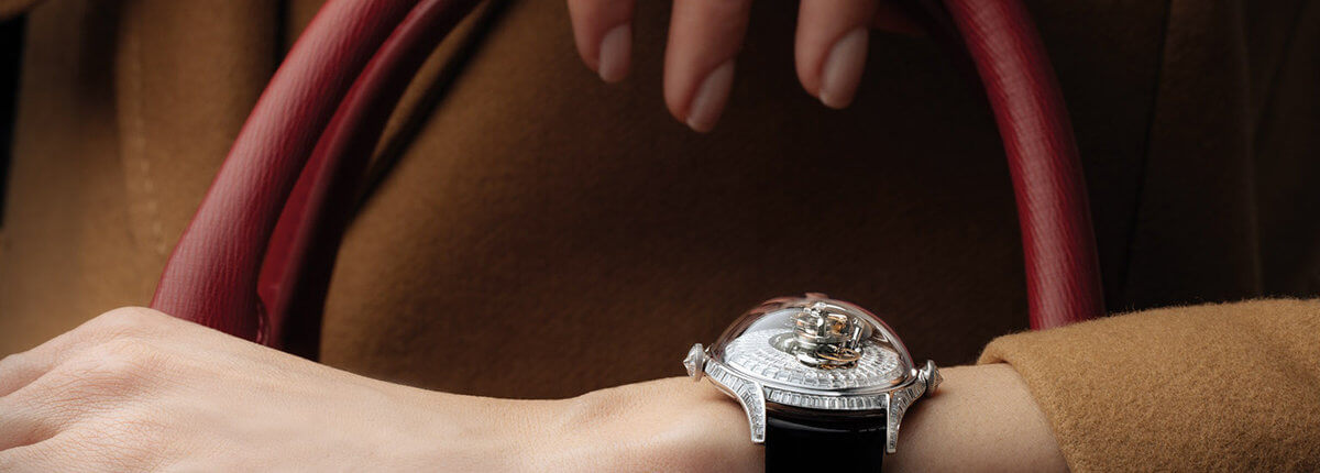 MB&F Legacy Machine FlyingT Baguette on the wrist