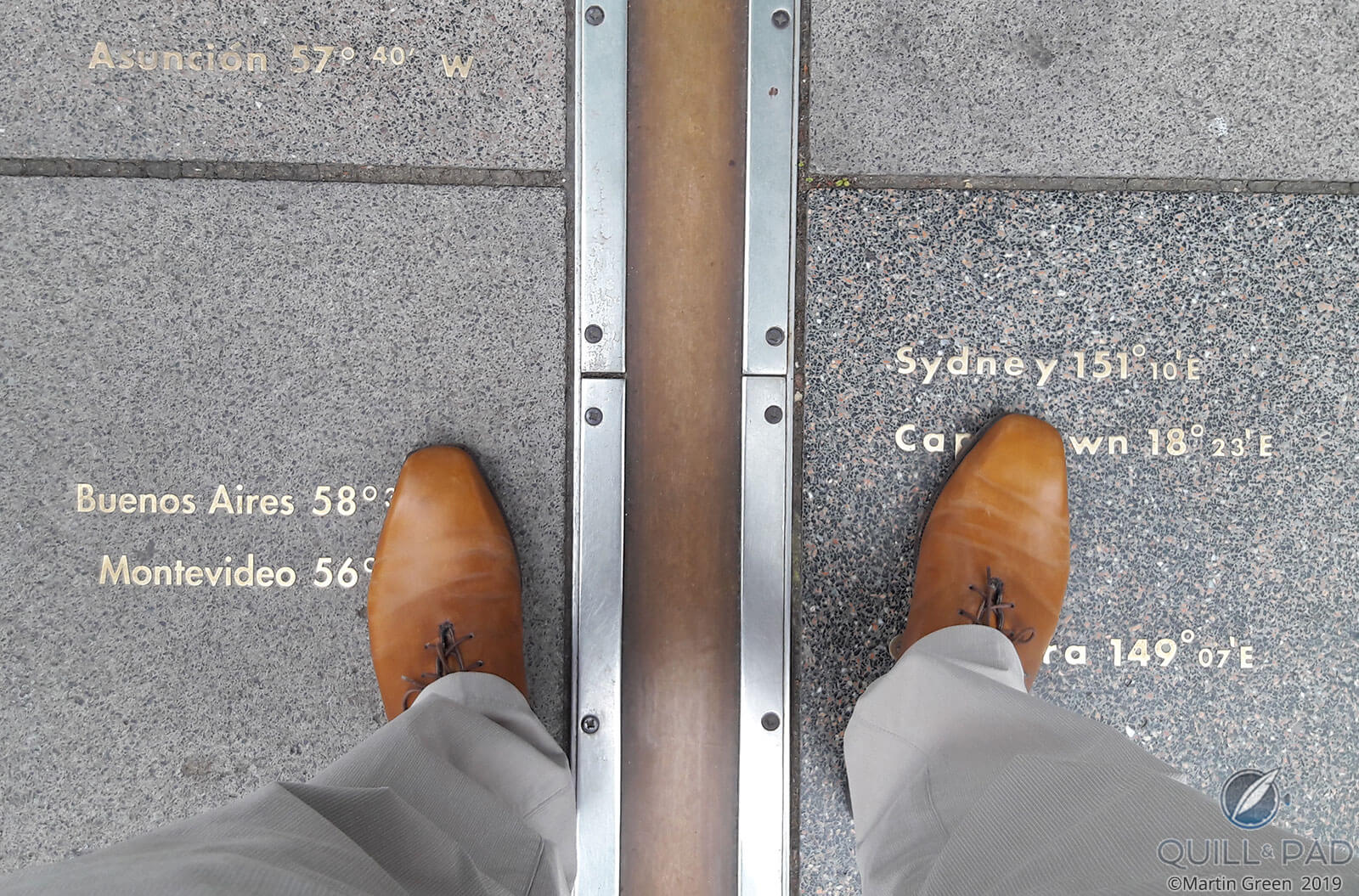 Standing over the Prime Meridian at Greenwich