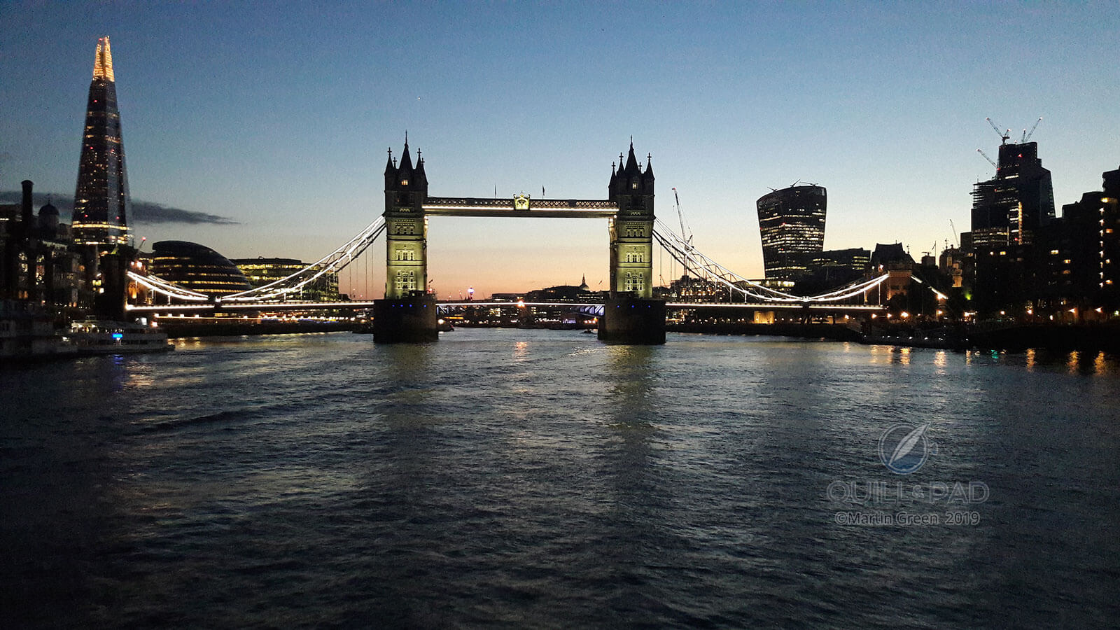 View of Tower Bridge from the Thames