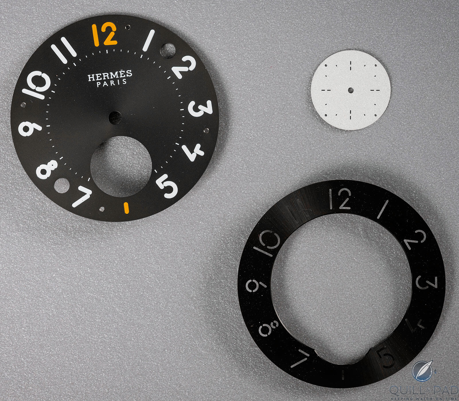 3-piece dial of the Slim D’Hermès Titane