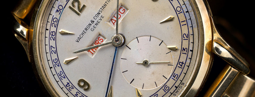 Missing link: look above the numbers 30 and 31 of this Vacheron & Constantin Reference 4560 triple calendar