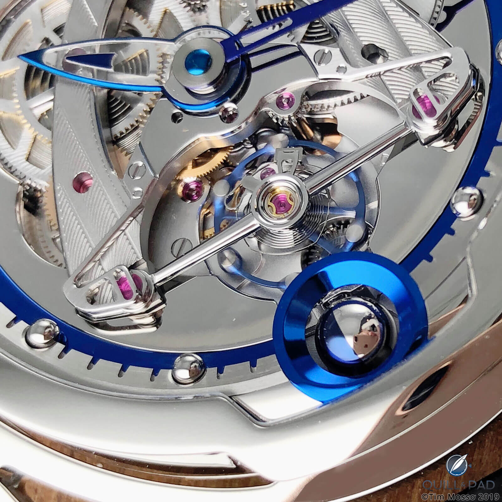 A close look at the moon phase of the De Bethune DB28 Steel Wheels
