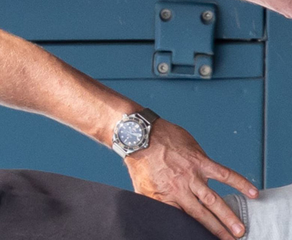 Omega Seamaster on the wrist of Daniel Craig while filming the yet to b named 'Bond 25'
