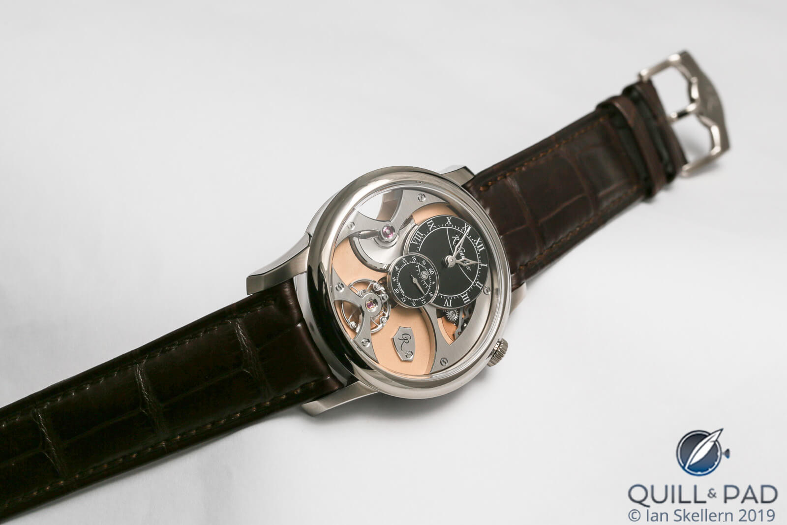 Romain Gauthier Insight Micro-Rotor white gold with black enamel dial