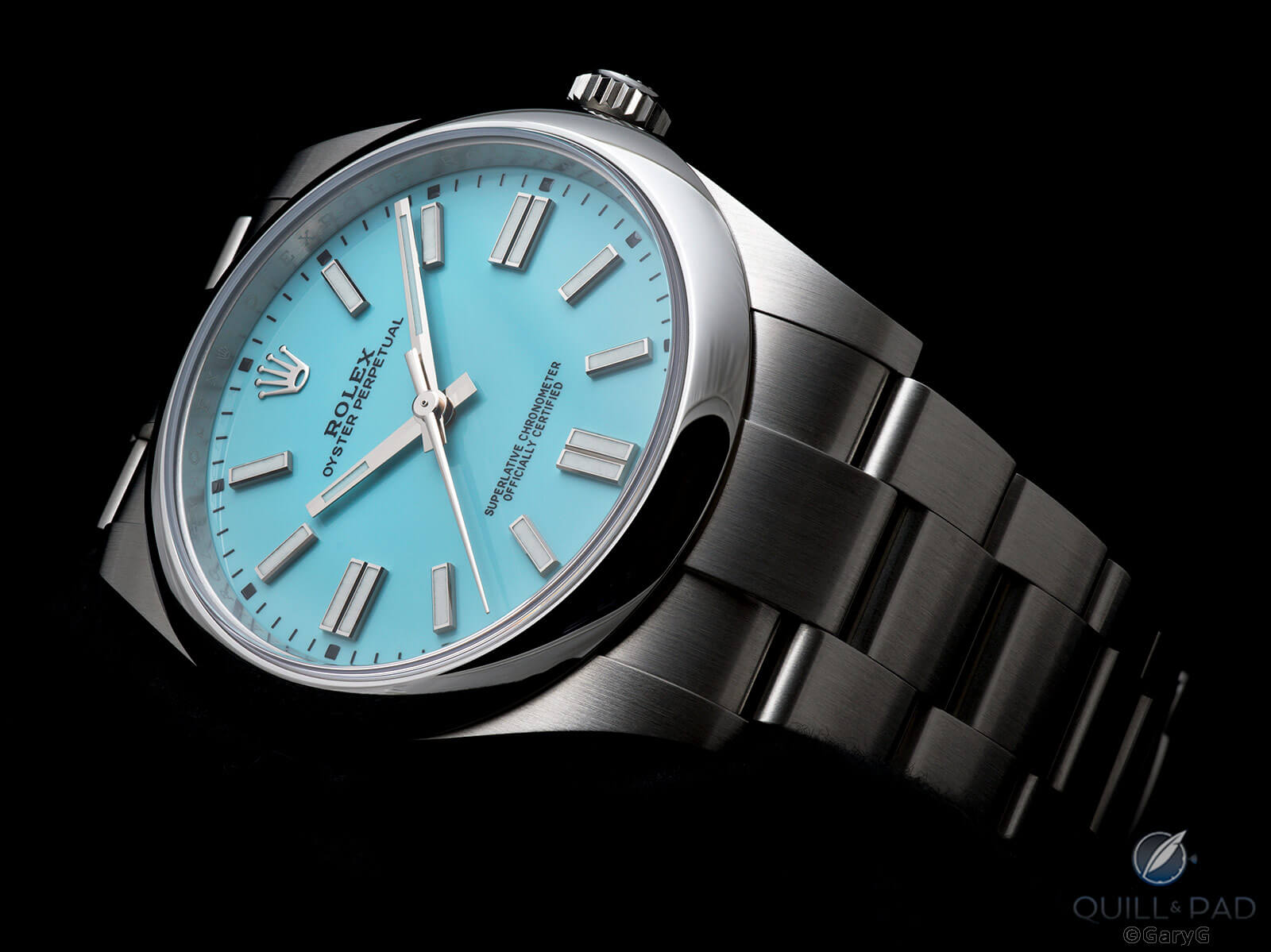 rolex oyster blue dial