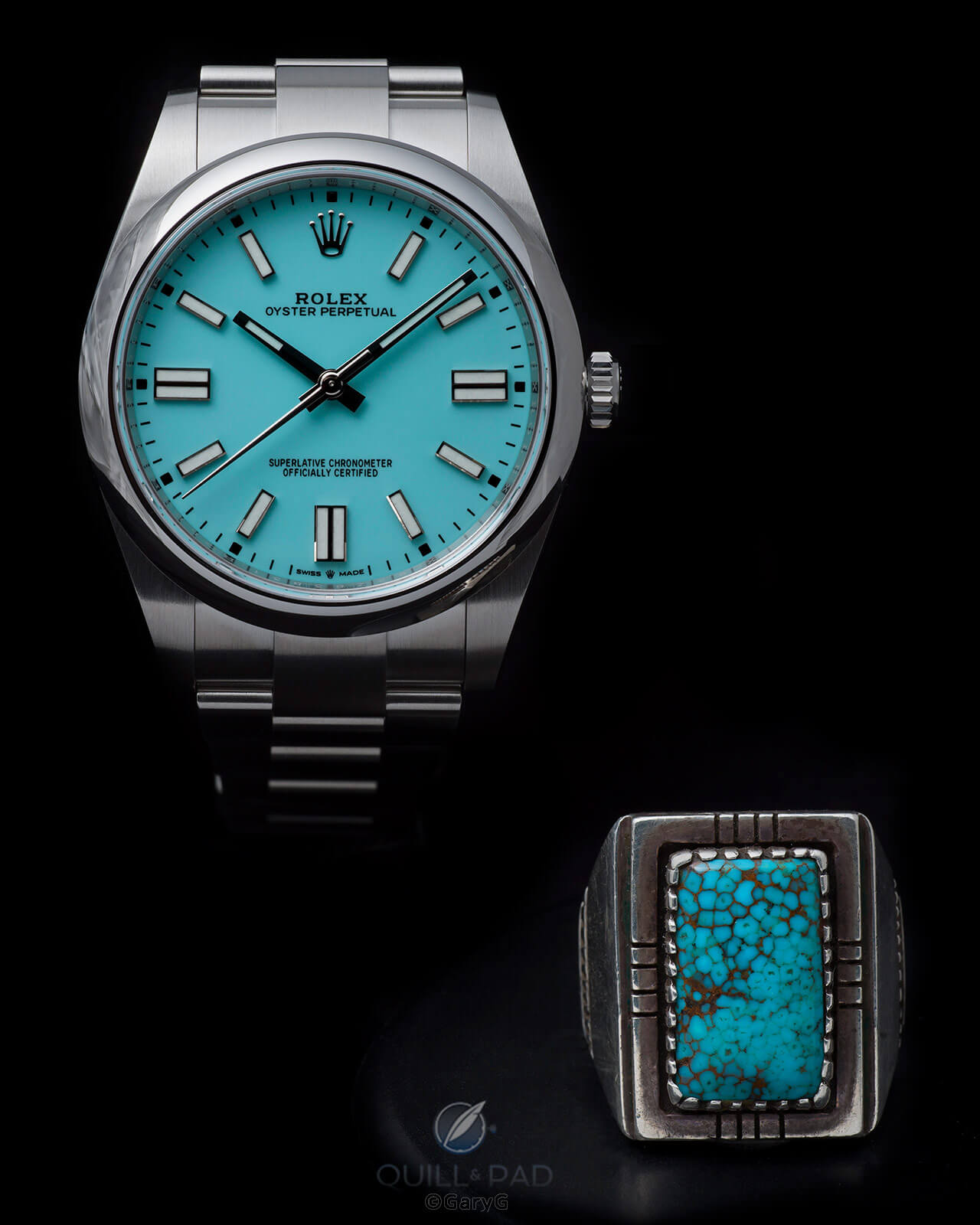 Rolex 124300 | Oyster Perpetual 41mm|Turquoise Blue| Swiss Watch