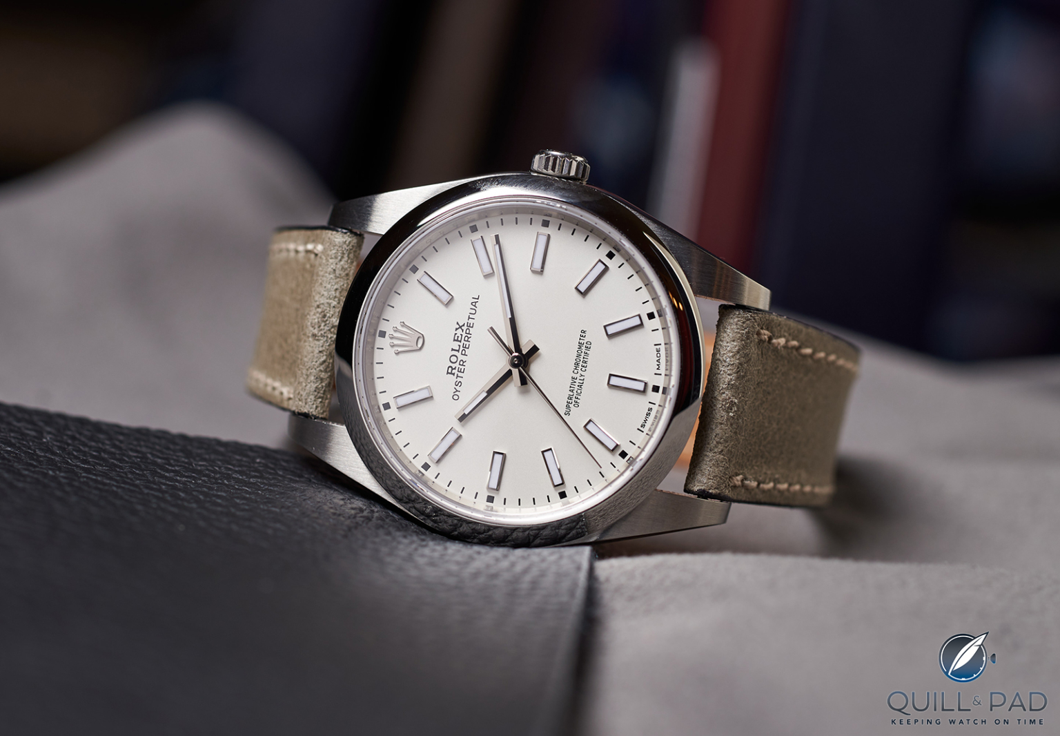 rolex 39 oyster perpetual white