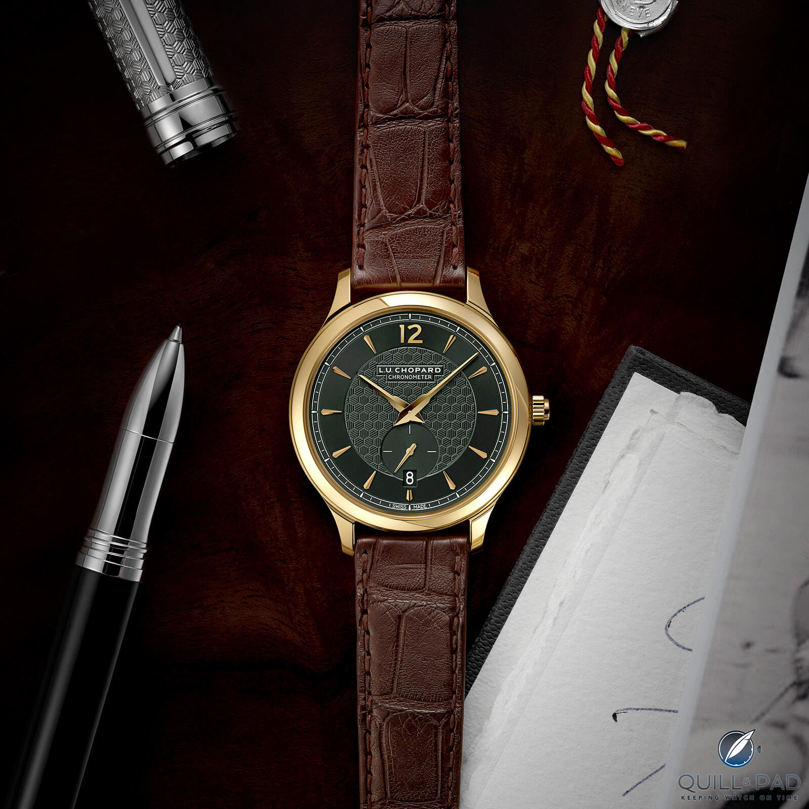 New Chopard L.U.C XPS 1860 Officer: Classically Cool In Yellow Gold - Quill  & Pad