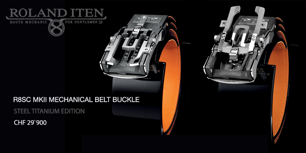 Roland Iten R8 MKII Sport Mechanical Belt Buckle in Steel and